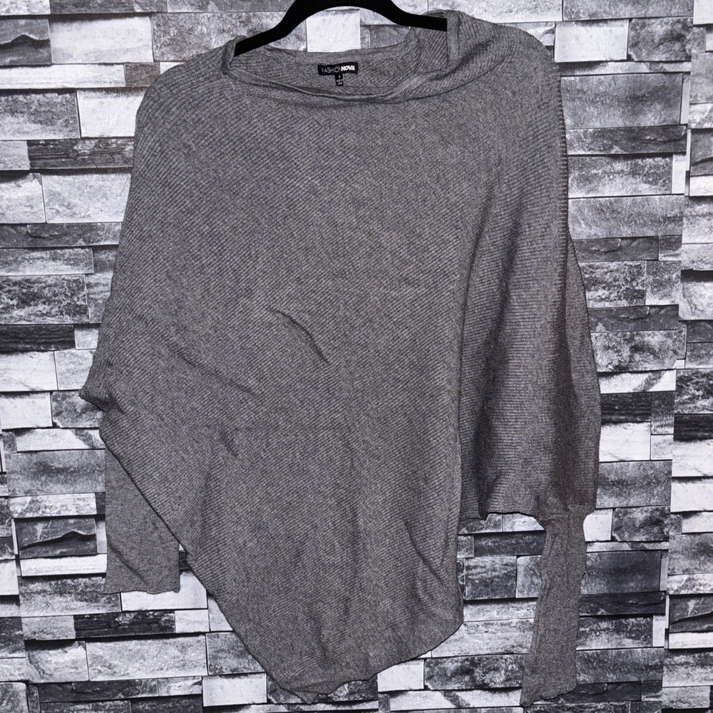 Fashion Nova Gray Sweater Cardigan